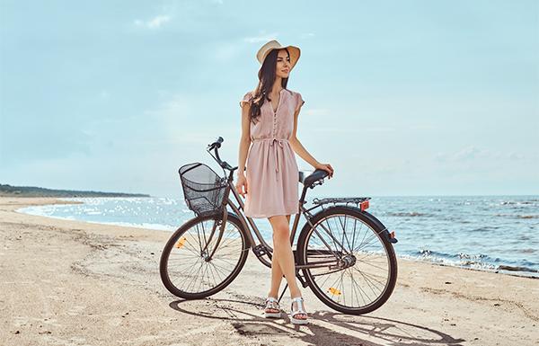 Woman on bicycle