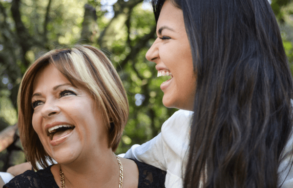 Radiant and smiling women